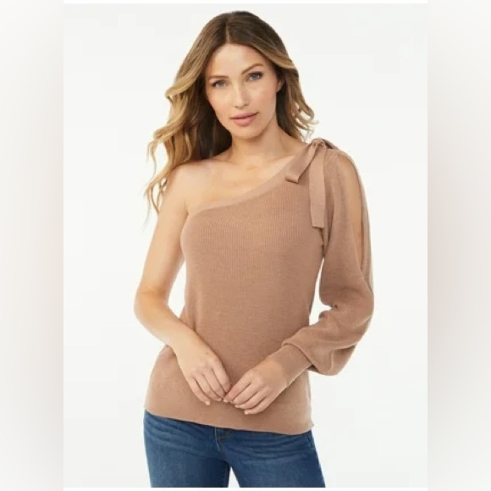 New! Sofia Jeans One-Shoulder Pullover Sweater Size Large